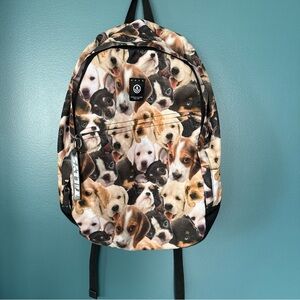 Neff Backpack Large Dog Print Lightweight Fur babies 12” X 18” X 6” Vintage Cute